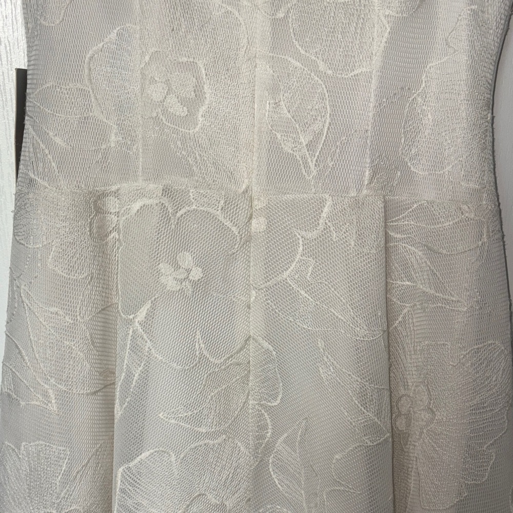 Rickie Freeman for Teri Jon Off-Shoulder Cream High Low Dress - Picture 6 of 6